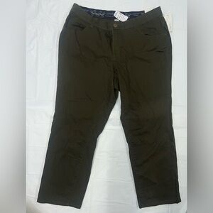 NWT CJ Banks Moderately Curvy Fit Trousers Green Size 18W Petite